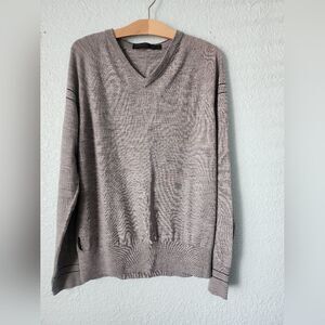 Icebreaker Men's Grey  V-Neck Sweater